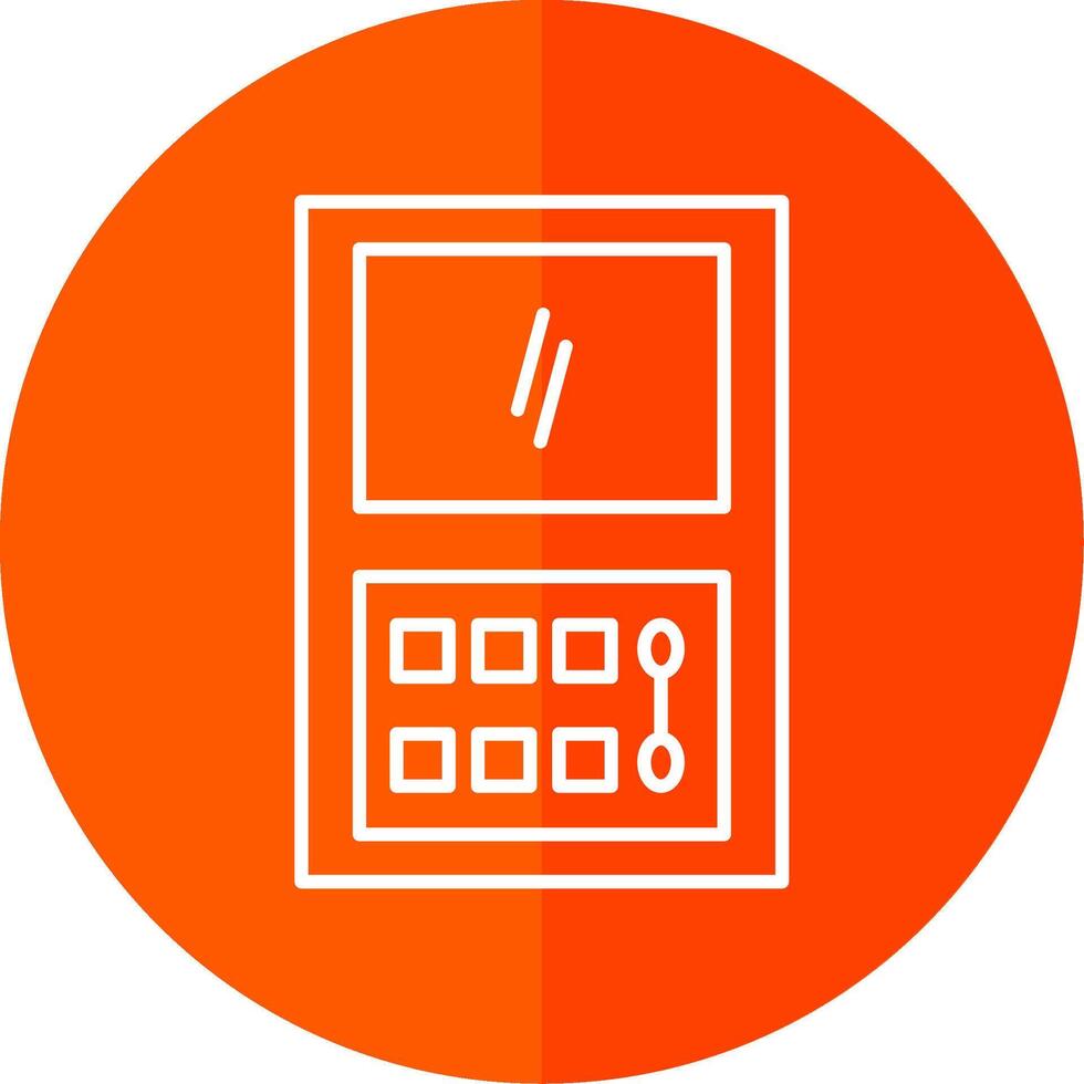 bedenken uitrusting lijn rood cirkel icoon vector