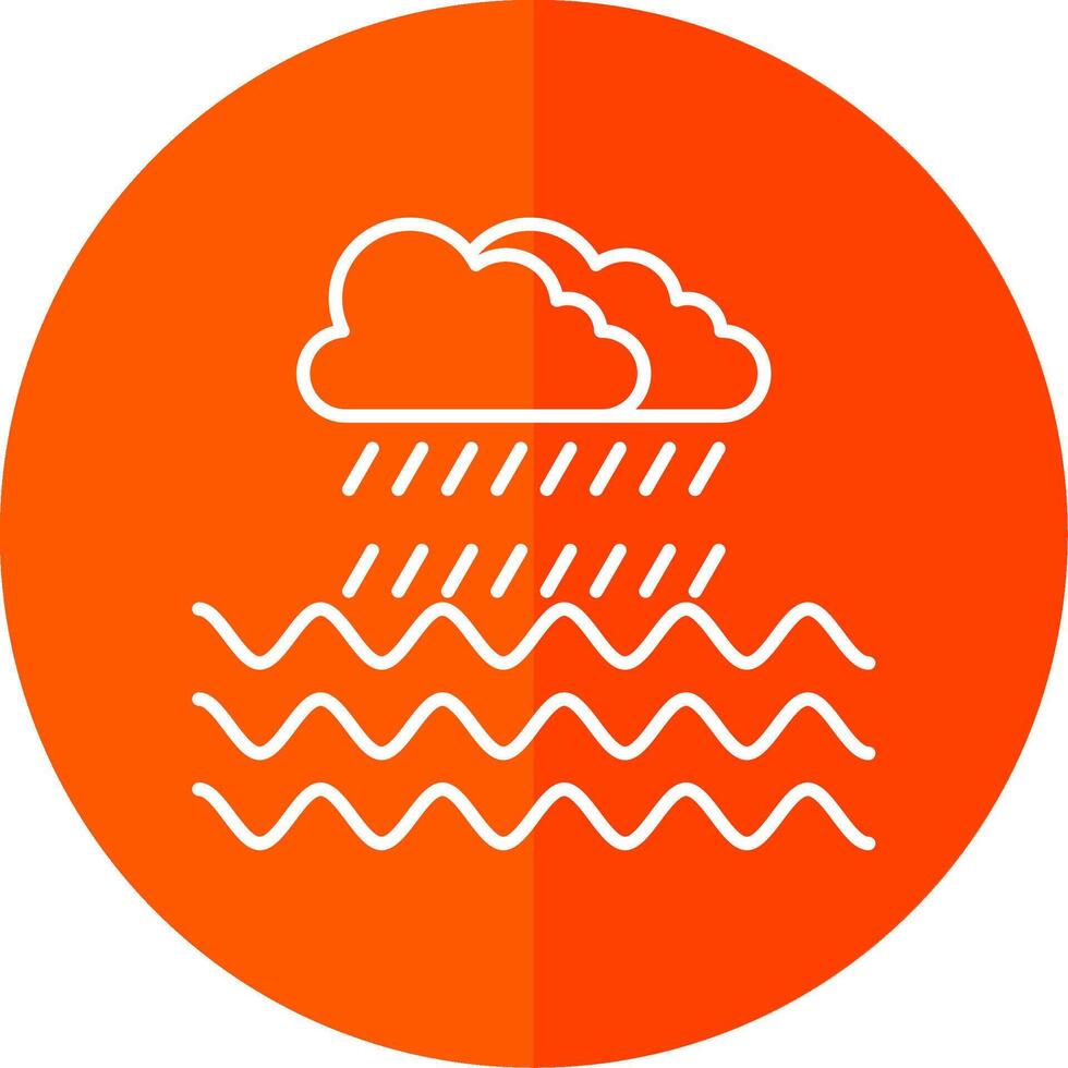 regen lijn rood cirkel icoon vector