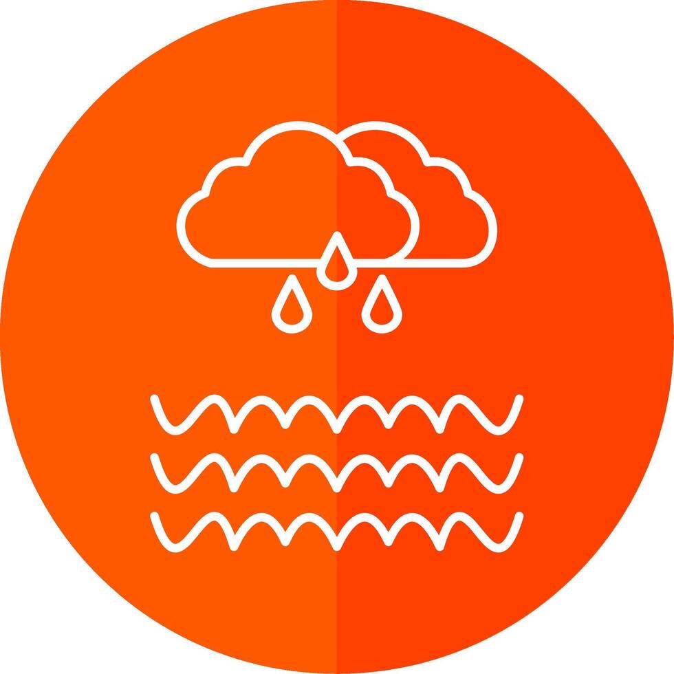 overstroming lijn rood cirkel icoon vector