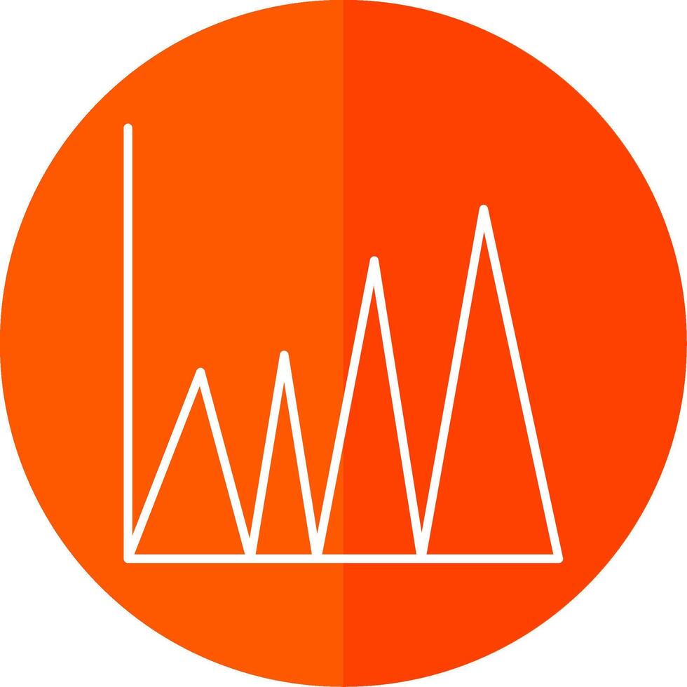 diagram lijn rood cirkel icoon vector