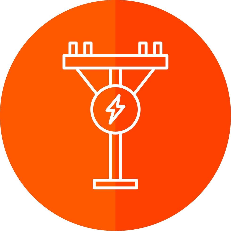 elektrisch pool lijn rood cirkel icoon vector