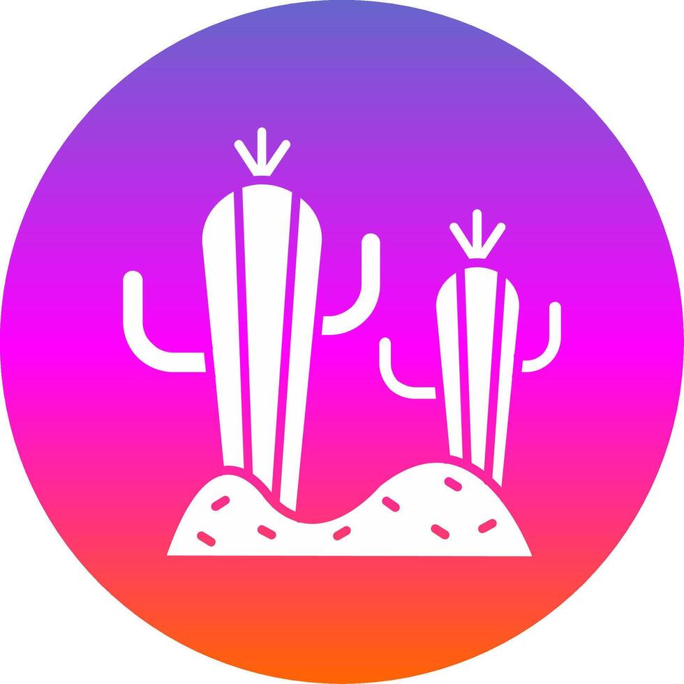 cactus glyph helling cirkel icoon vector