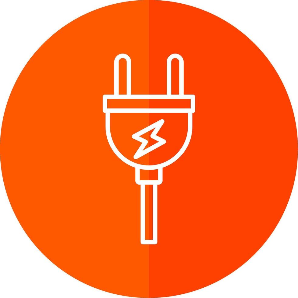 plug lijn rood cirkel icoon vector