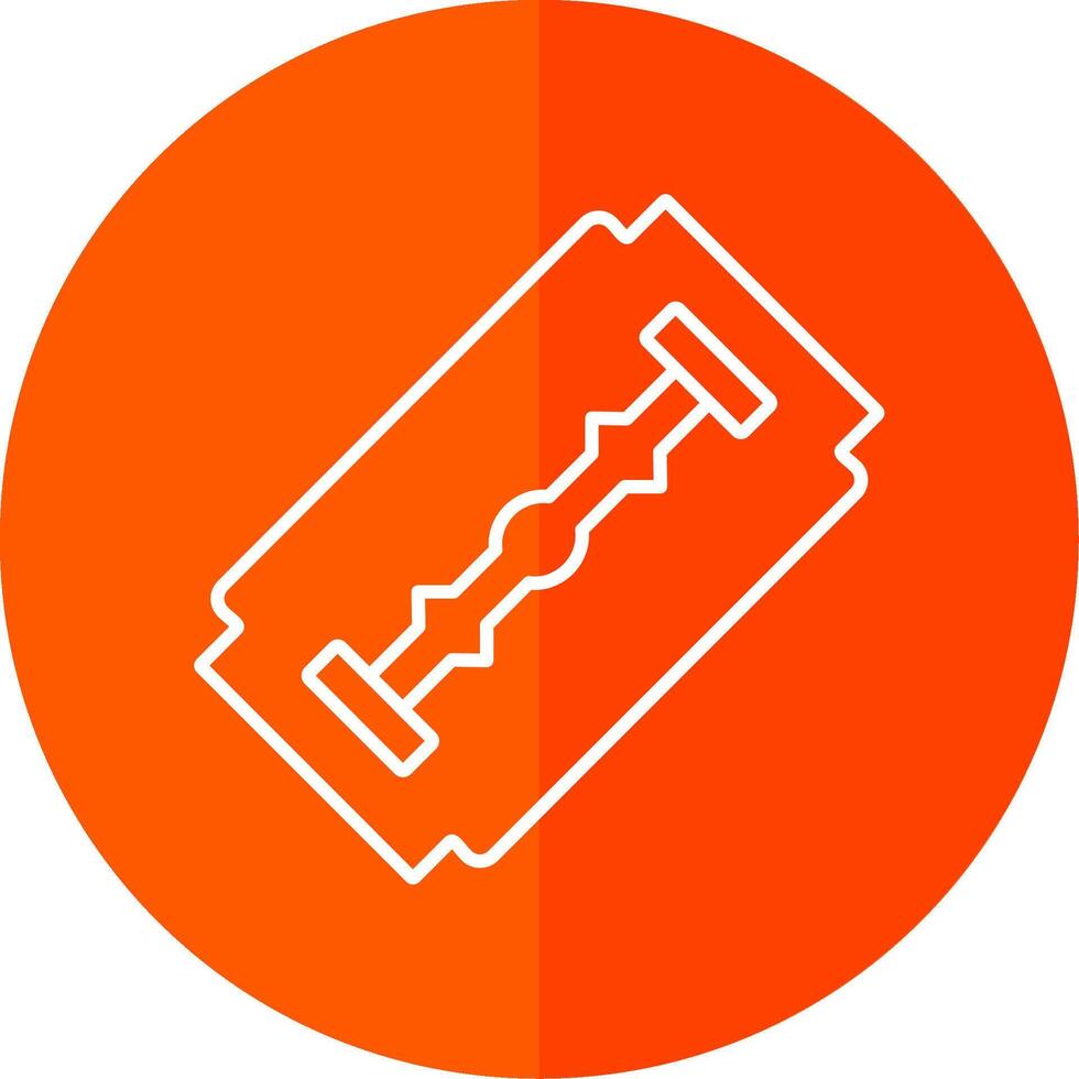 scheren blad lijn rood cirkel icoon vector