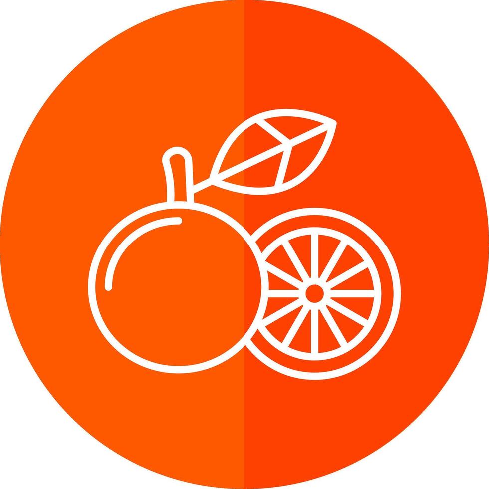 grapefruit lijn rood cirkel icoon vector