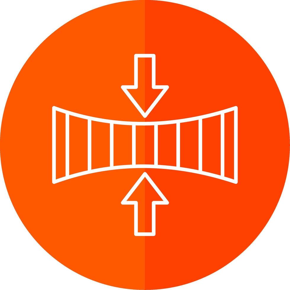 elasticiteit lijn rood cirkel icoon vector