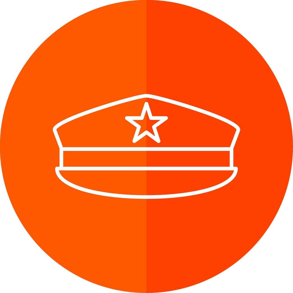 leger hoed lijn rood cirkel icoon vector