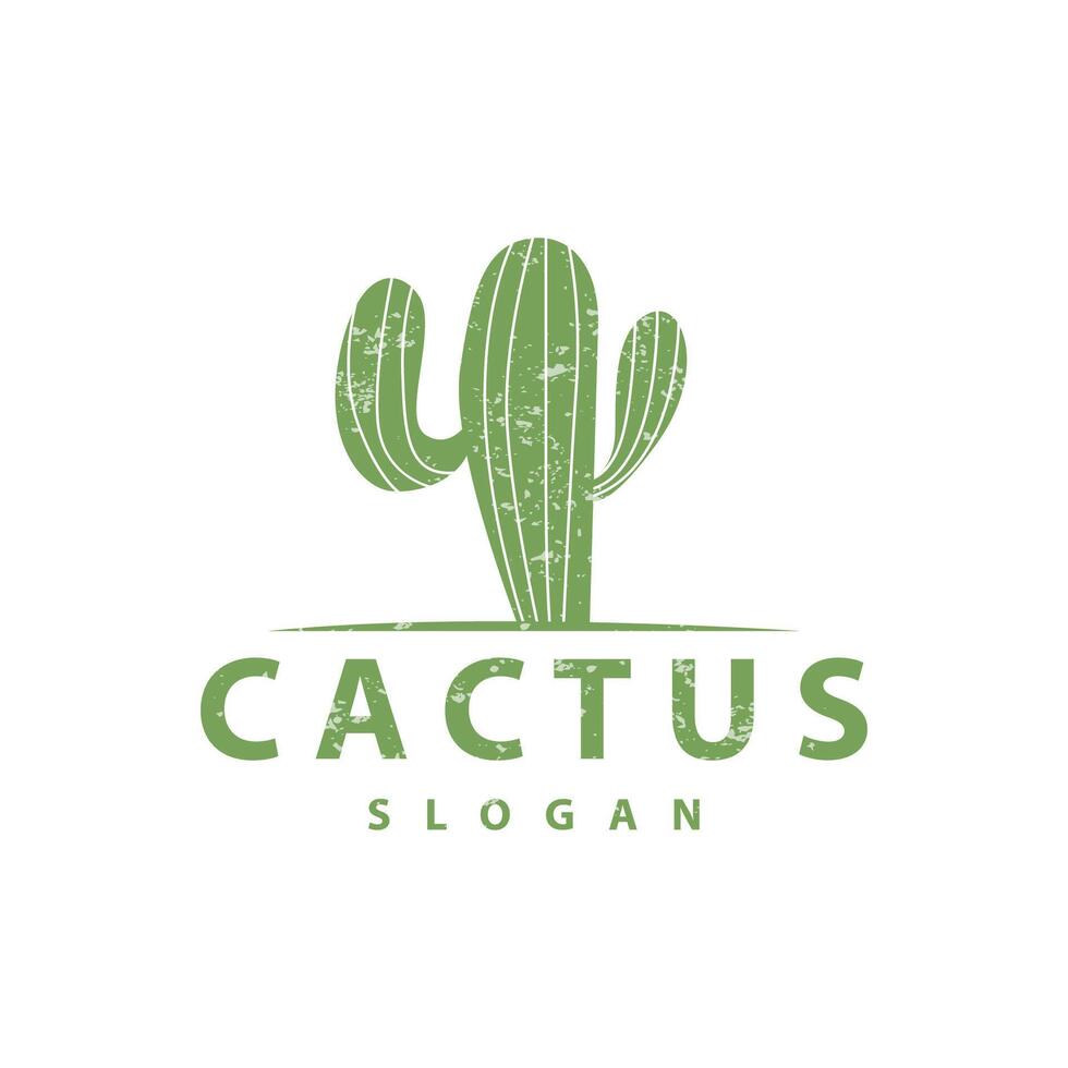 cactus logo vector woestijn groen fabriek ontwerp elegant stijl symbool icoon illustratie
