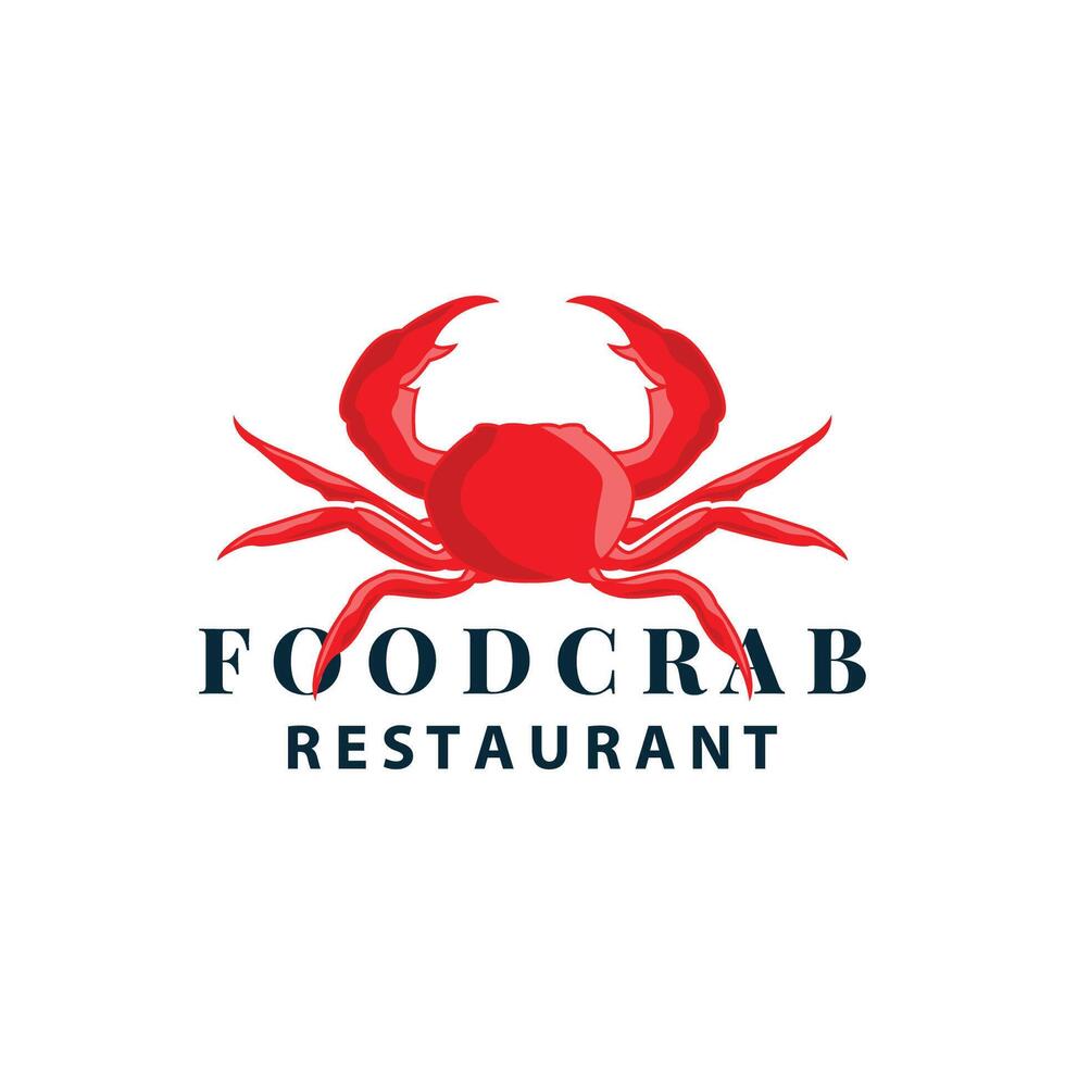 gemakkelijk krab logo ontwerp vector retro wijnoogst zeevruchten restaurant zee krab landbouw sjabloon