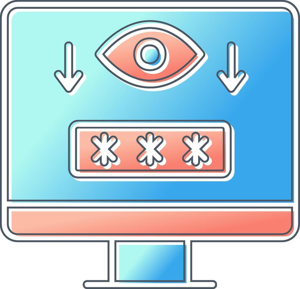 computer spyware vector icoon