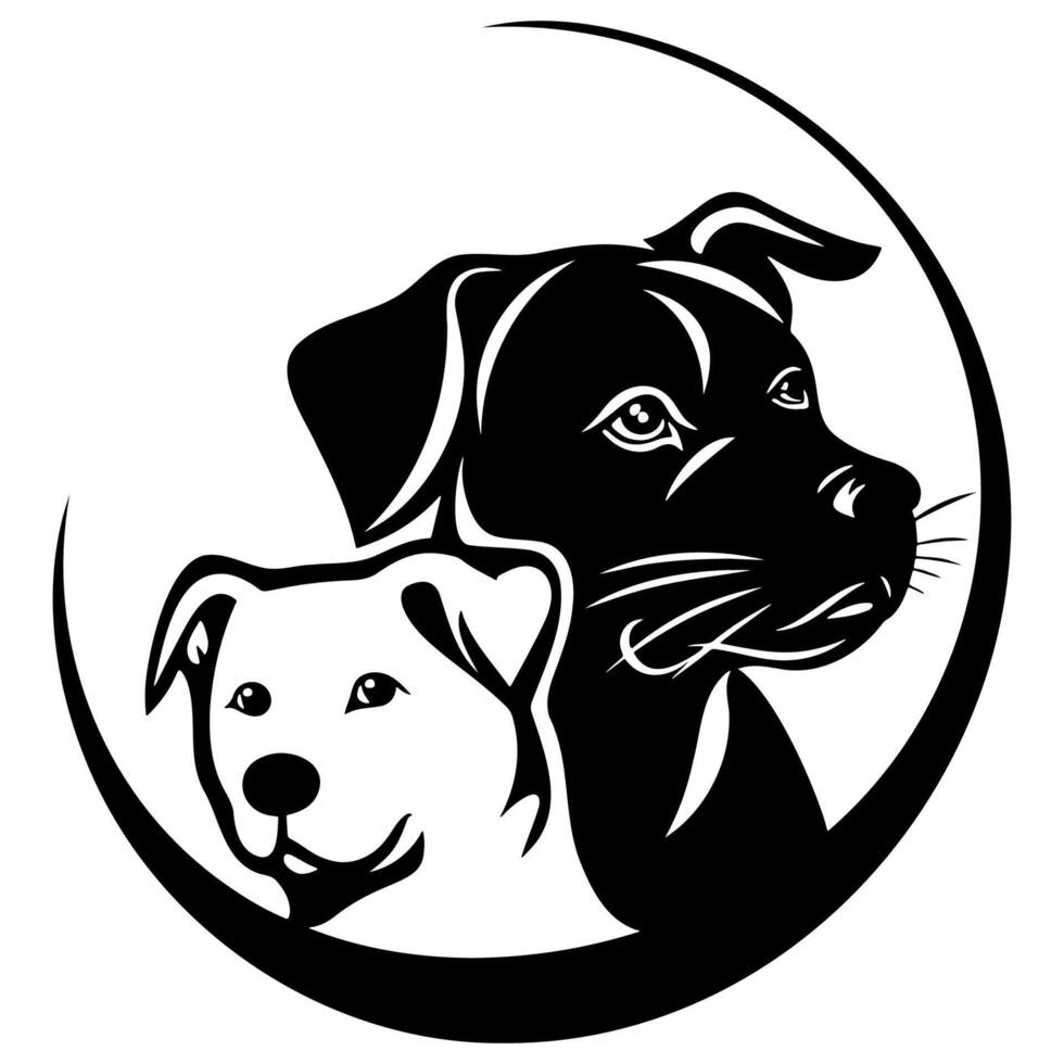 ai gegenereerd gemakkelijk hond logo vector illustratie