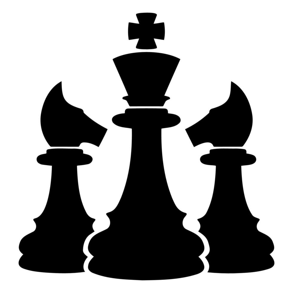 ai gegenereerd gemakkelijk schaak logo. vector illustratie