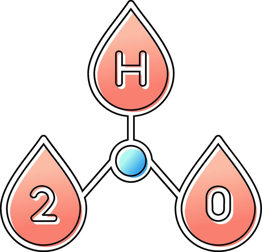 h2o vector icoon