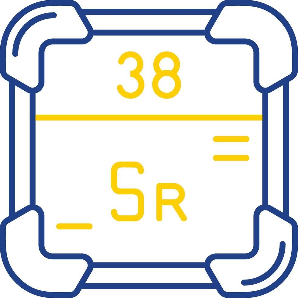 strontium lijn twee kleur icoon vector