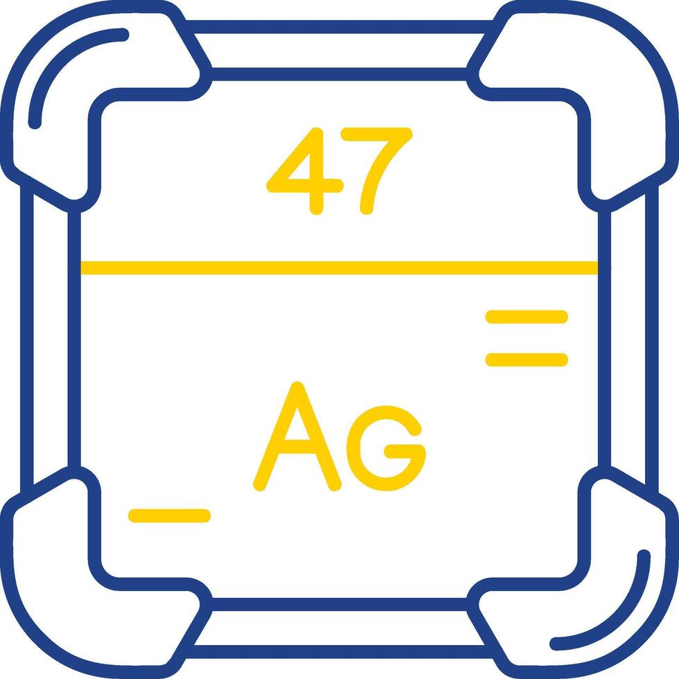 zilver lijn twee kleur icoon vector