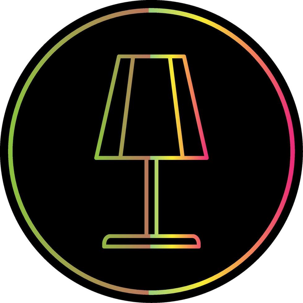 tafel lamp lijn helling ten gevolge kleur icoon vector