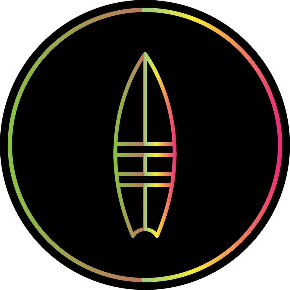 surfboard lijn helling ten gevolge kleur icoon vector