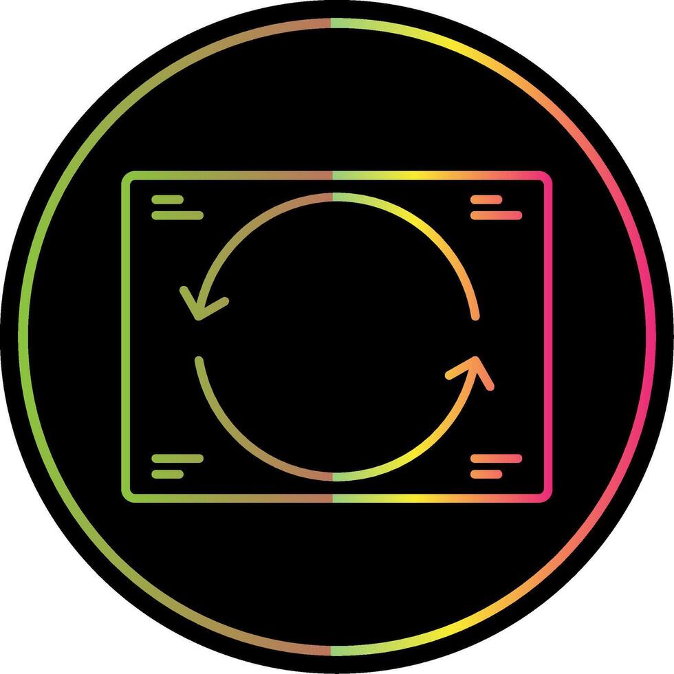 synchroniseren lijn rood cirkel icoon vector