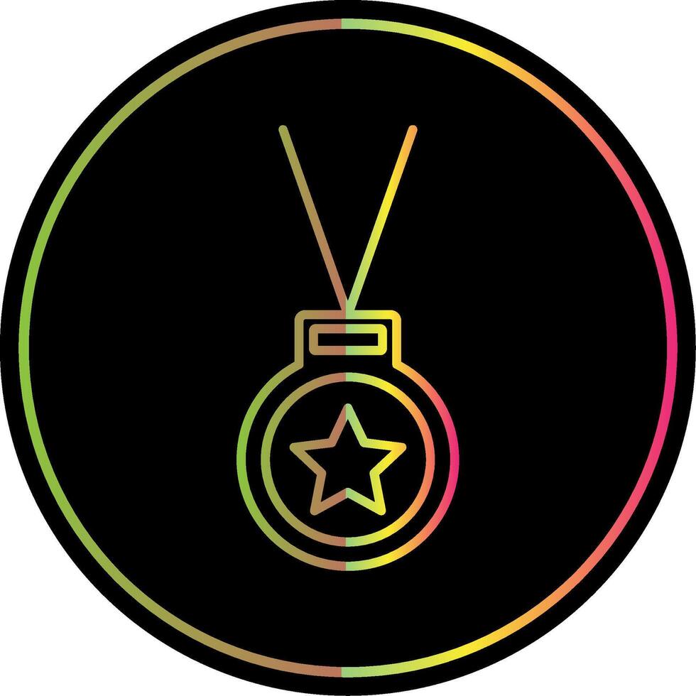 medaille lijn rood cirkel icoon vector