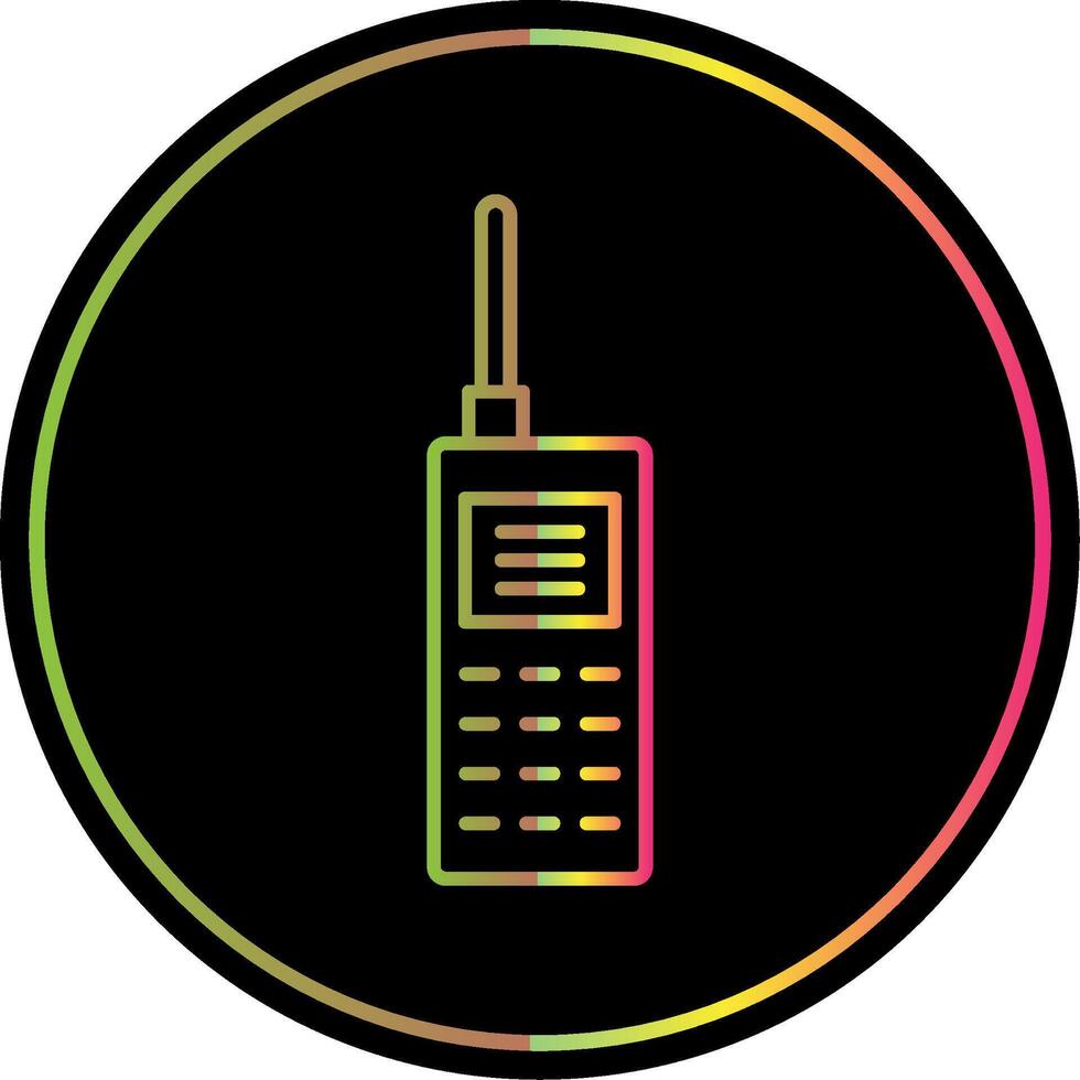 walkie talkie lijn helling ten gevolge kleur icoon vector