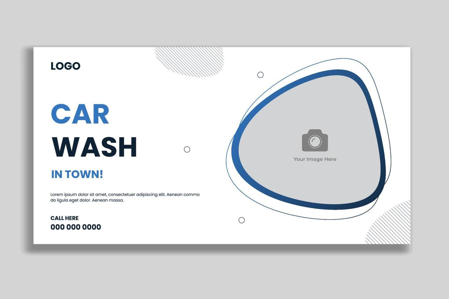 carwash sociale media en webbanner vector