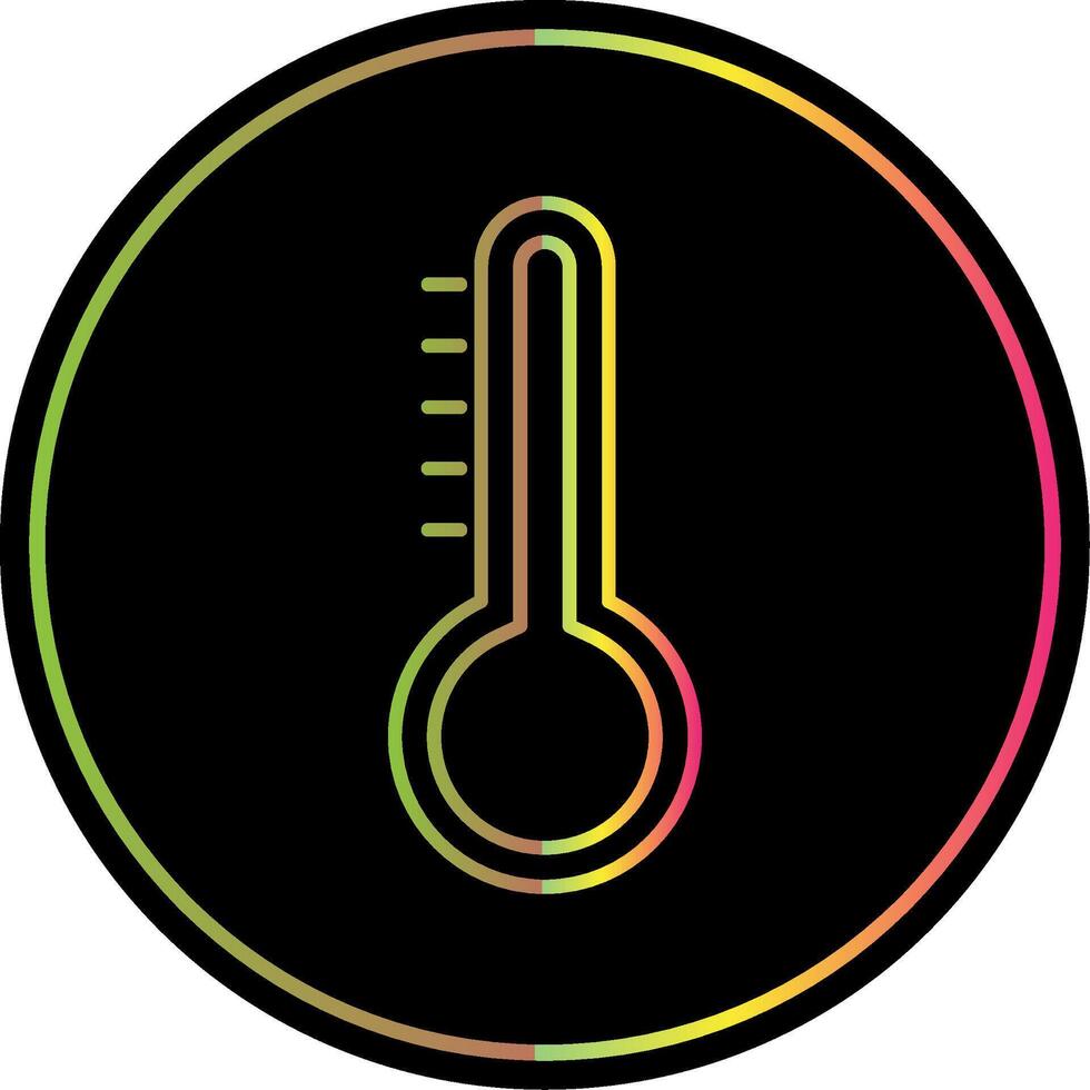 temperatuur lijn helling ten gevolge kleur icoon vector