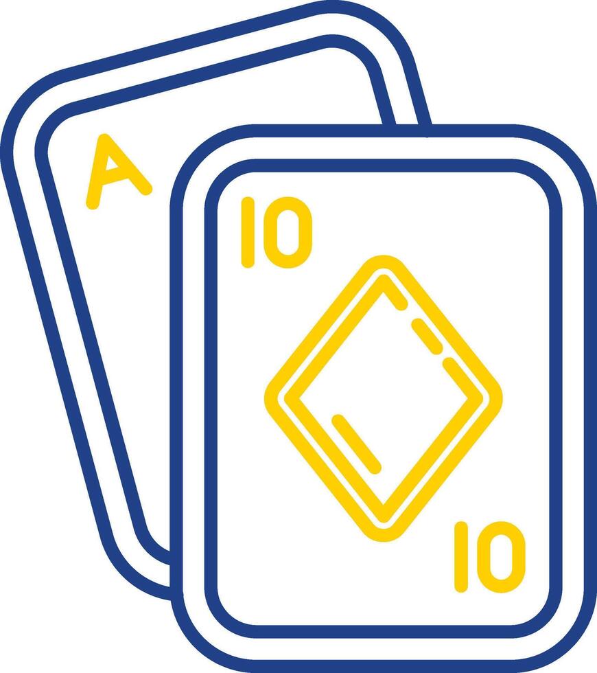poker lijn twee kleur icoon vector
