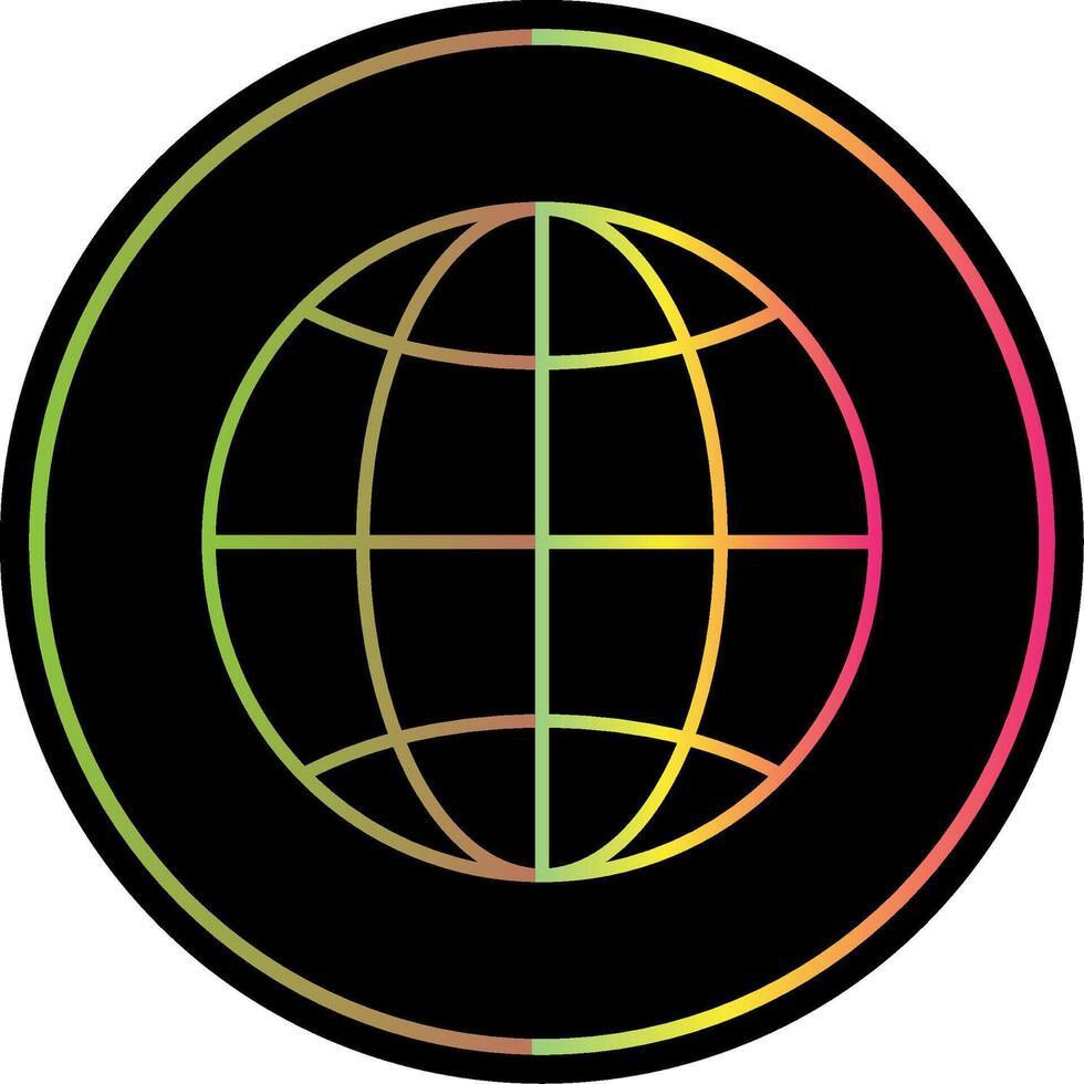 wereldwijd lijn helling ten gevolge kleur icoon vector