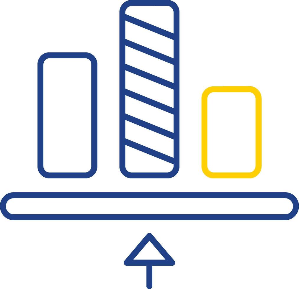 bodem afstemming lijn twee kleur icoon vector