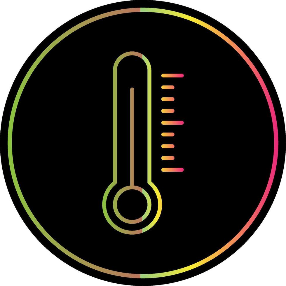 thermometer lijn helling ten gevolge kleur icoon vector