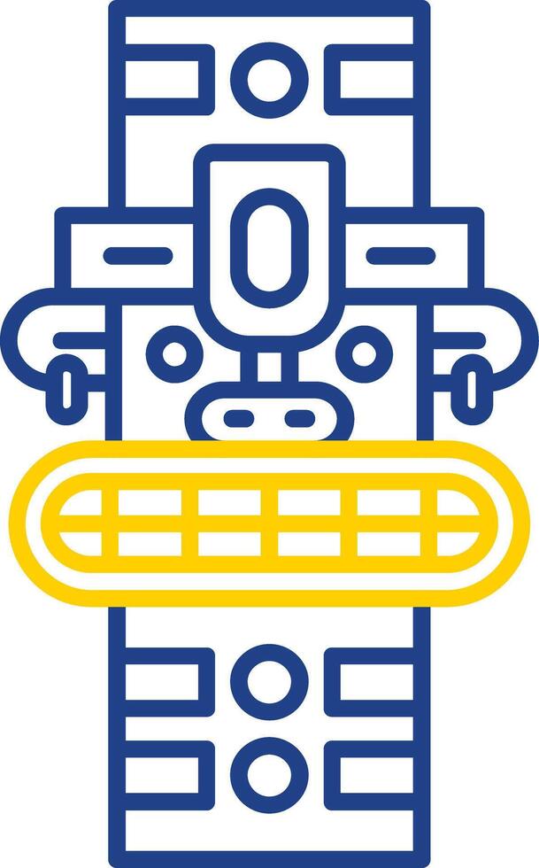 totem lijn twee kleur icoon vector