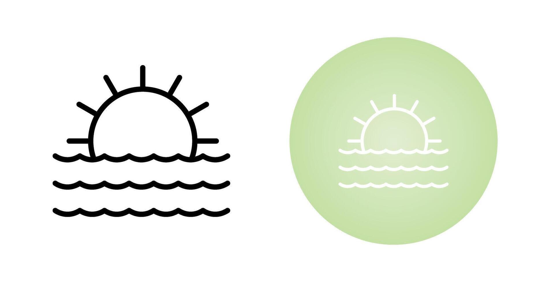 zonsondergang vector pictogram