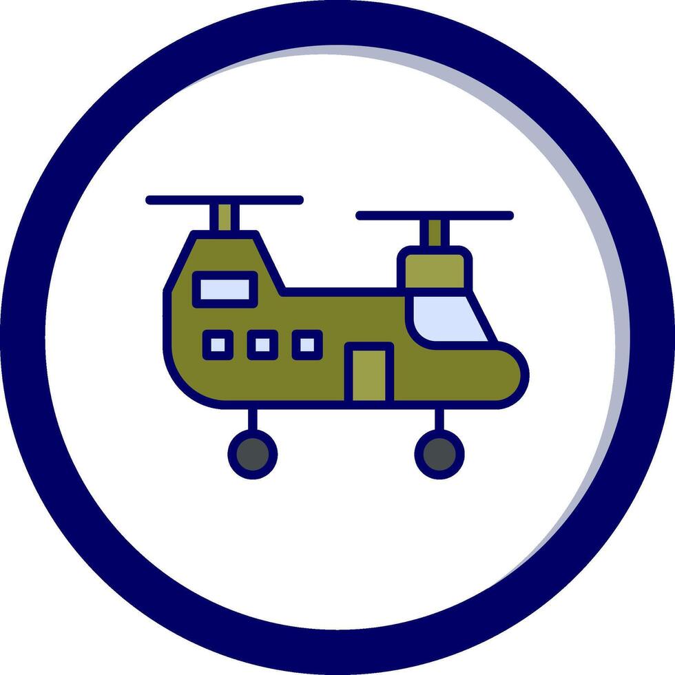 leger helikopter vector icoon