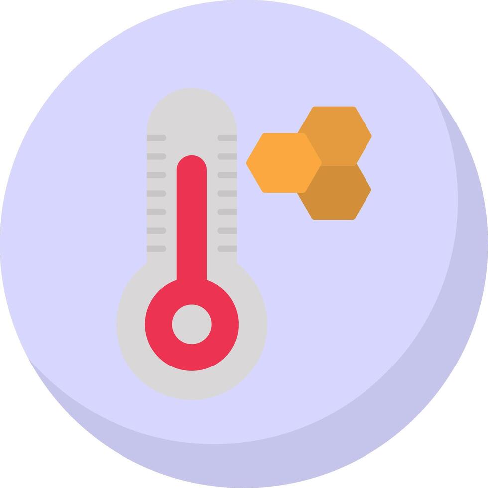 thermometer vlak bubbel icoon vector