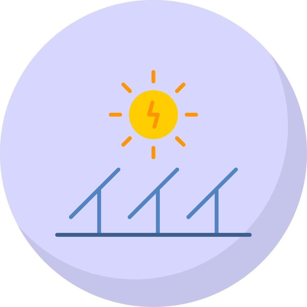 zonne- energie vlak bubbel icoon vector