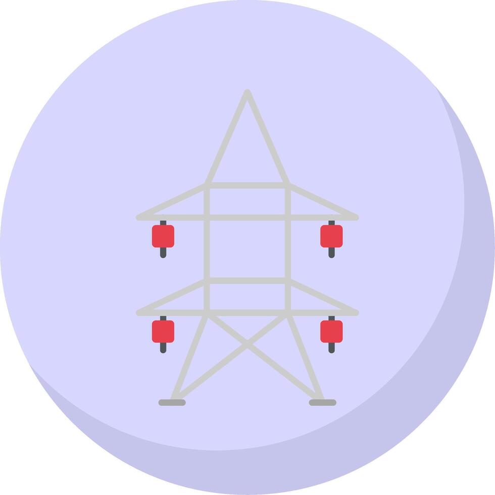 elektrisch toren vlak bubbel icoon vector