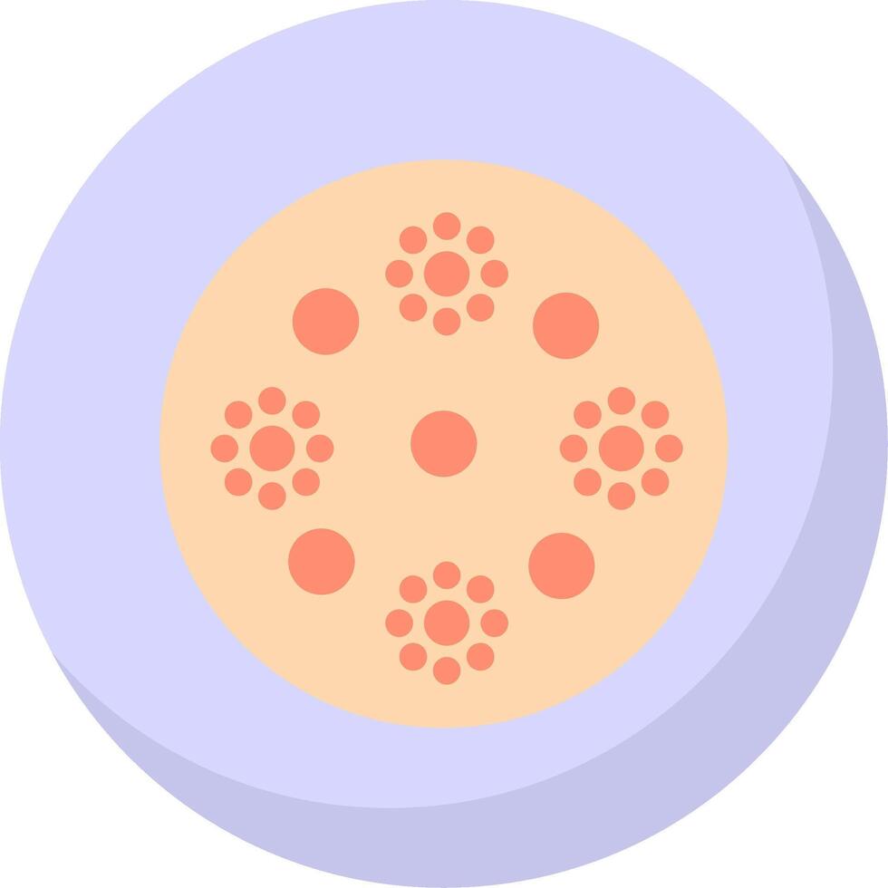 huid ziekte vlak bubbel icoon vector