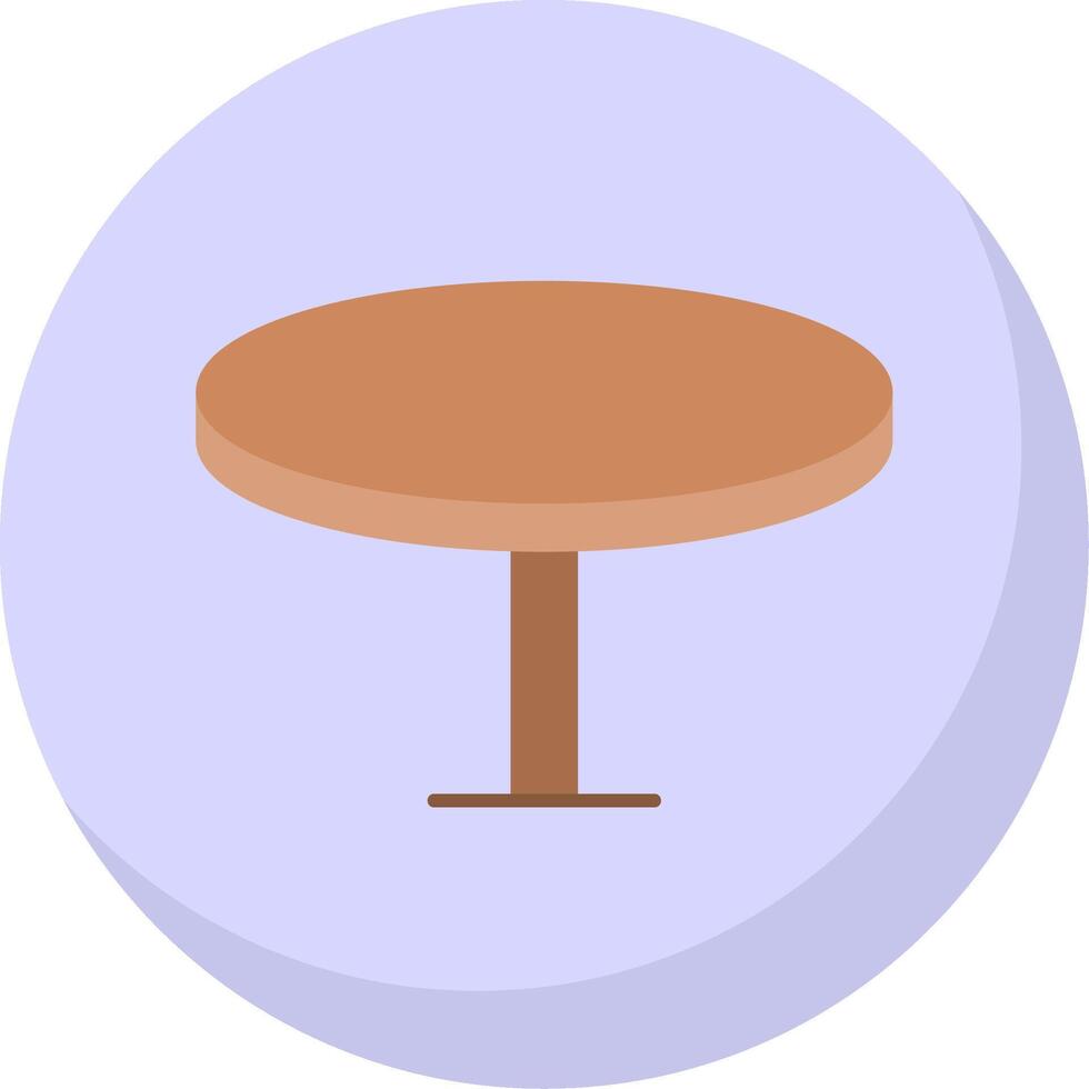 ronde tafel vlak bubbel icoon vector