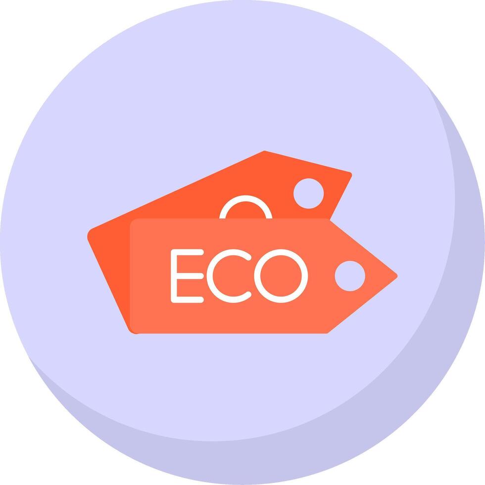 eco label vlak bubbel icoon vector