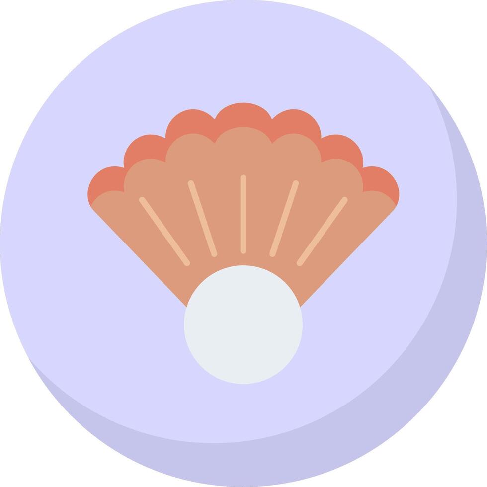 clam vlak bubbel icoon vector