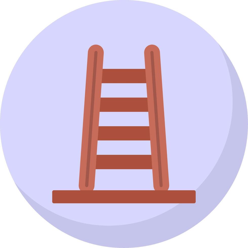 stap ladder vlak bubbel icoon vector