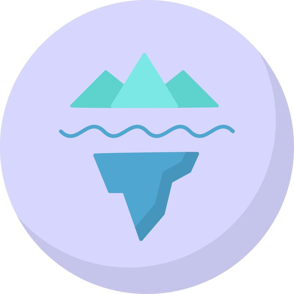 ijsberg vlak bubbel icoon vector