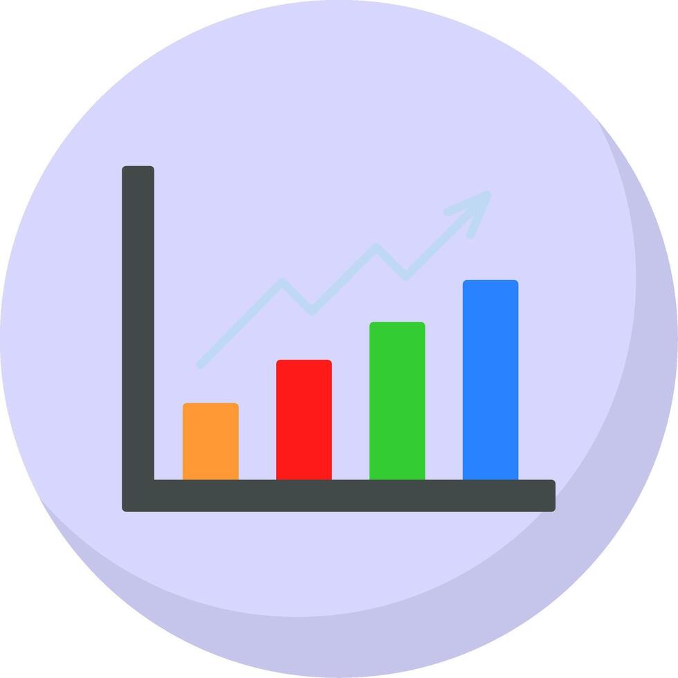 groei diagram vlak bubbel icoon vector