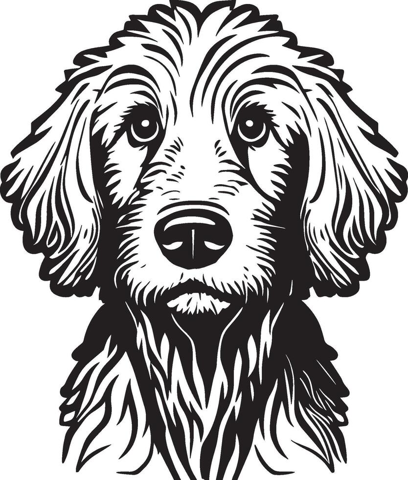 ai gegenereerd gouden tekening hond ras illustratie vector