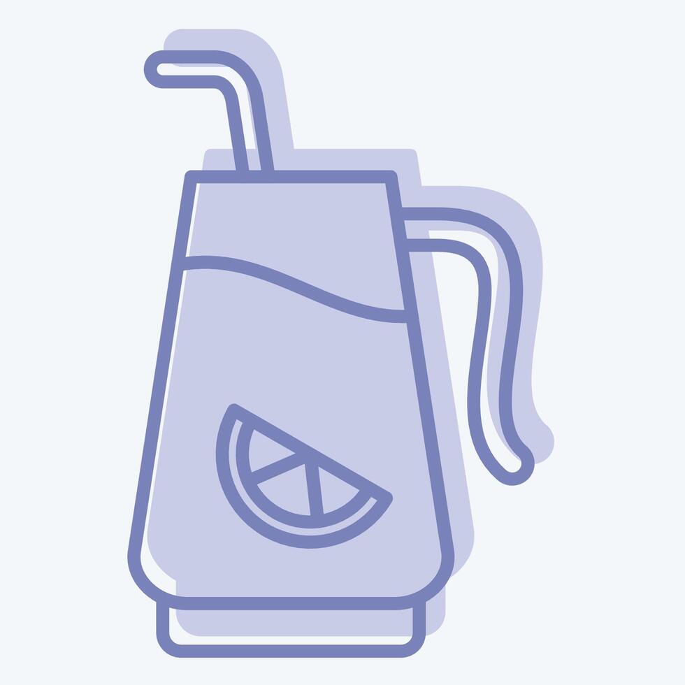 icoon doordrenkt water. verwant naar cocktails, drankje symbool. twee toon stijl. gemakkelijk ontwerp bewerkbaar. gemakkelijk illustratie vector