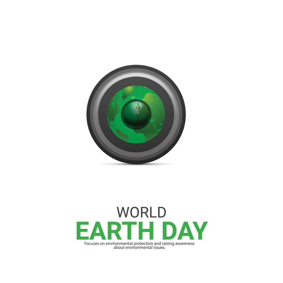 wereld aarde dag, creatief concept, 3d illustratie vector
