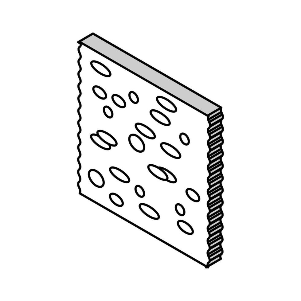 Pascha matzah Joods isometrische icoon vector illustratie