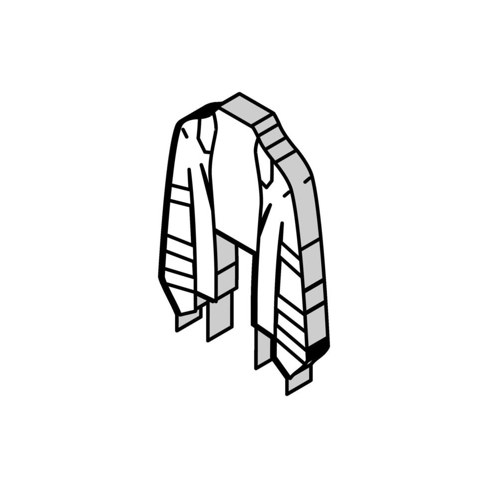 Tallit gebed sjaal isometrische icoon vector illustratie
