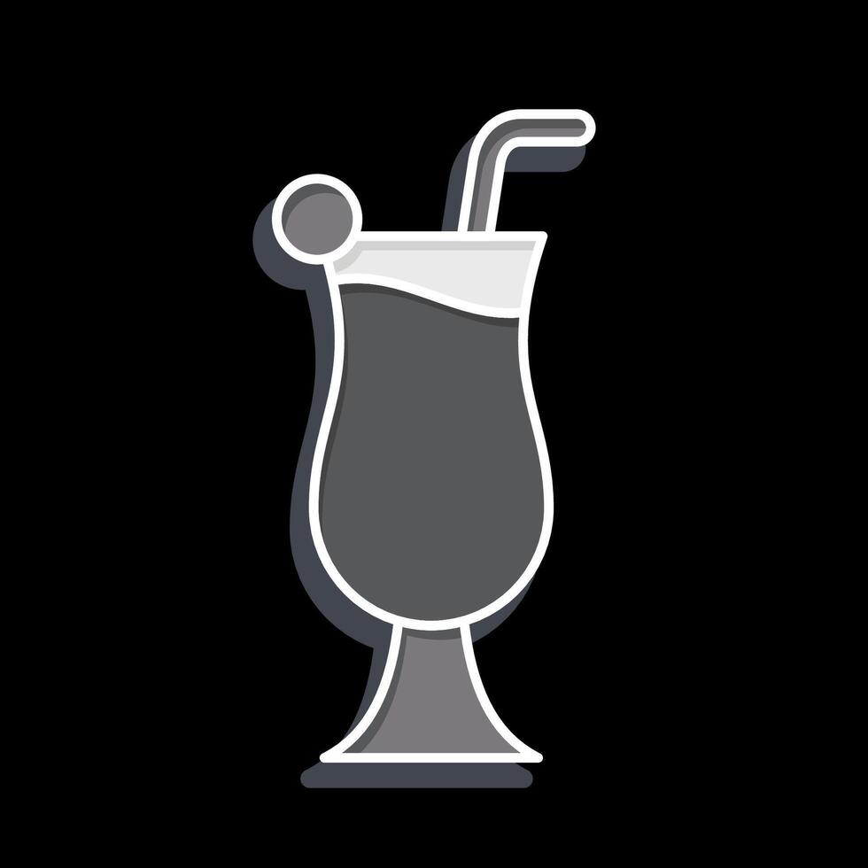 icoon cocktail 4. verwant naar cocktails, drankje symbool. glanzend stijl. gemakkelijk ontwerp bewerkbaar. gemakkelijk illustratie vector