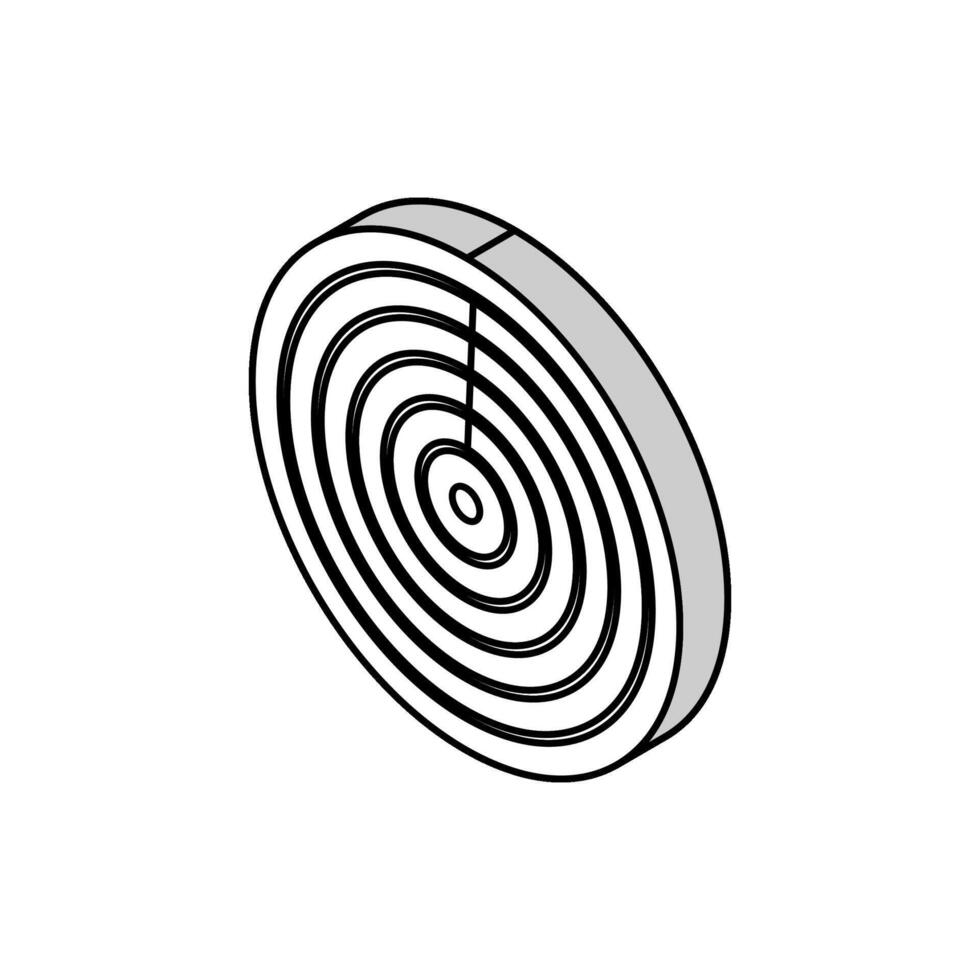 feng shui kompas taoïsme isometrische icoon vector illustratie